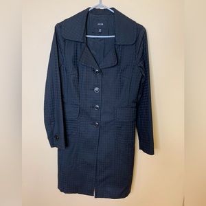 🍉 Jacob trench coat, 9/10 EUC, fall, black, lined, button up, EUC PTP 19”